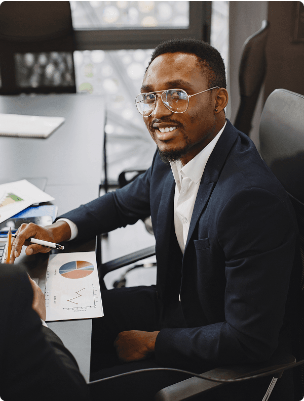 Professional man in business attire