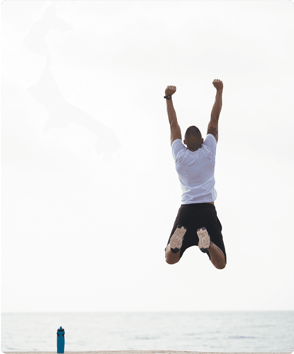 Person celebrating success