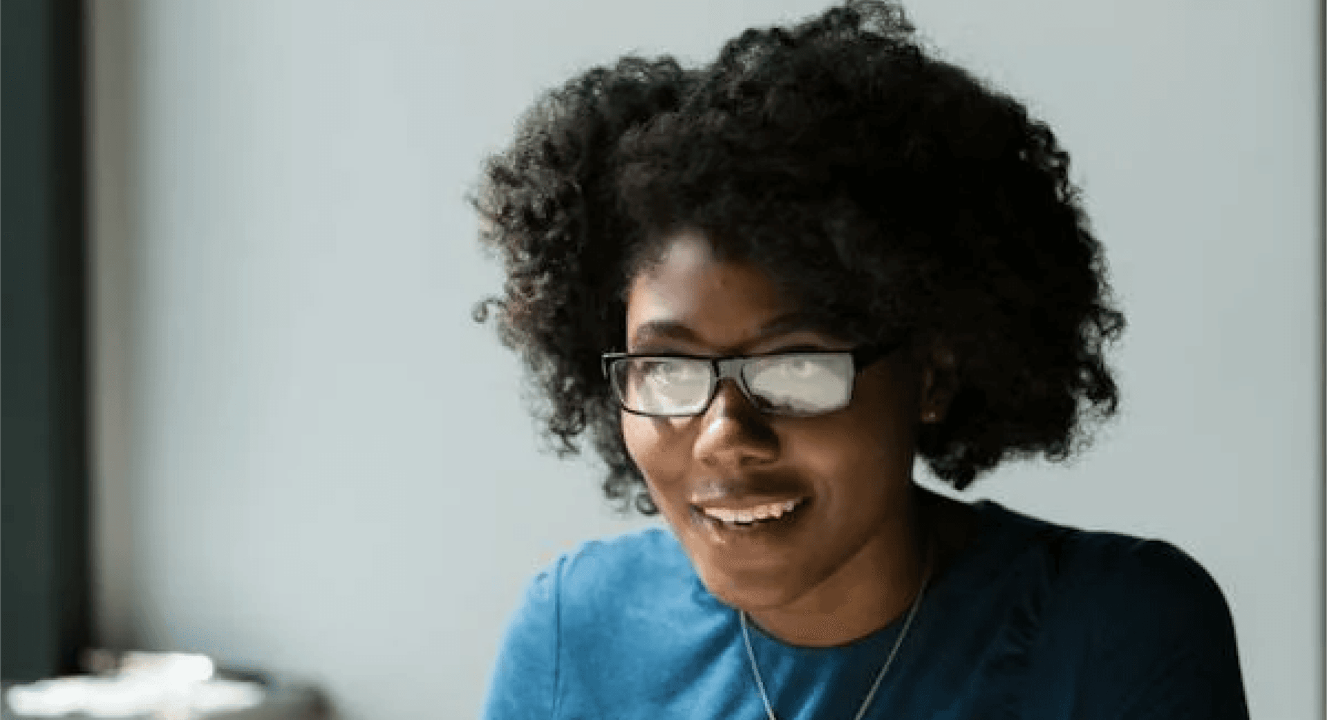 woman looking excited